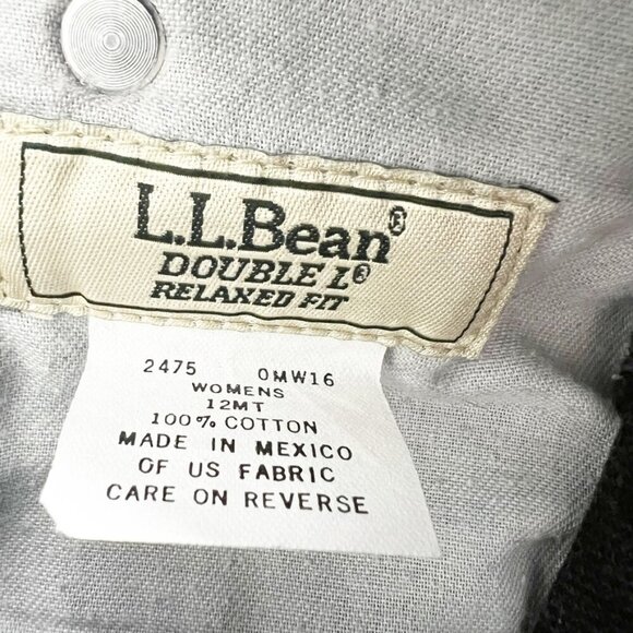 Vintage L.L. Bean Jeans Womens Size 12MT Black Double L Relaxed Fit Rigid Denim - Picture 6 of 15